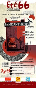 Affiche Misanthrope Collioure 2012